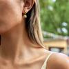 Yori Stainless Steel Elephant Animal Pendant Trendy Earrings for Women Trendy Metal Texture 18 K Earrings Golden Accessories