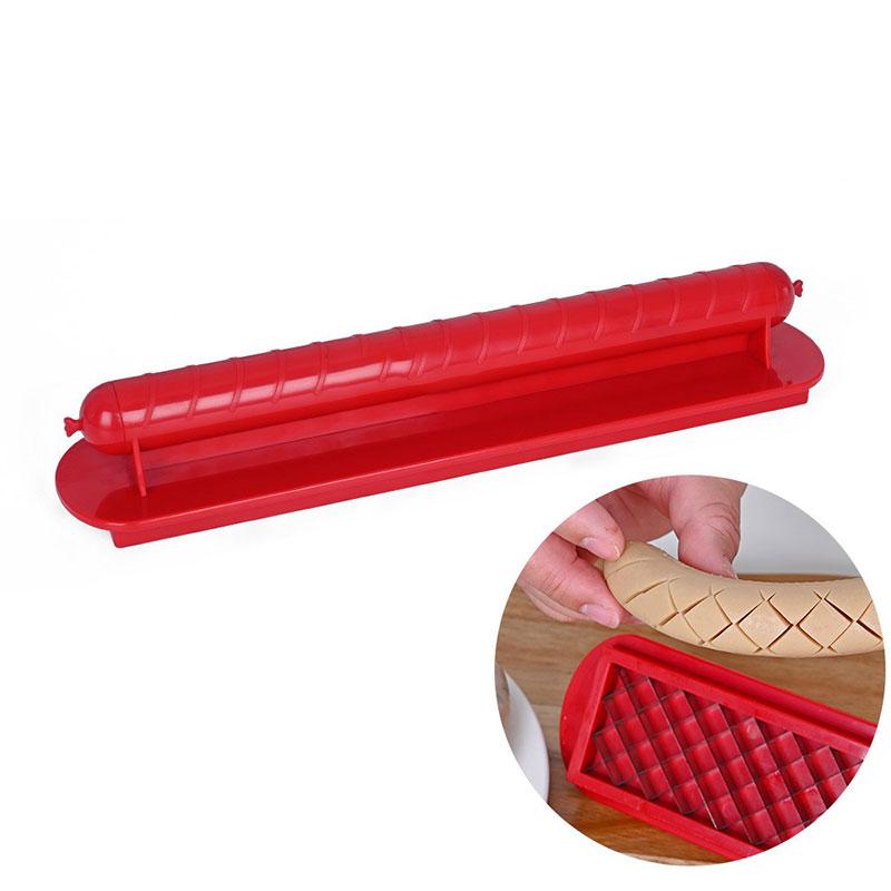 Slicer Hot Dogs Cutter Tool Sausage Slicers Bbq Portable Slot Hot Dog Cutter uygun fiyatlı satın