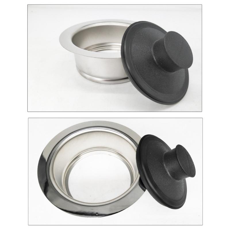 2Pcs Kitchen Sink Plug Replacement Kitchen Sink Garbage Disposal Stopper Sink Drain Flange With Stopper For Garbage