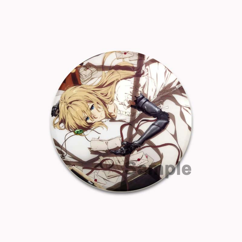 32/44/58mm 58mm Jewelry Accessories Gifts Anime Violet Evergarden Brooches Cosplay Handmade Badges Lapel Pins Backpack Clothes Decoration