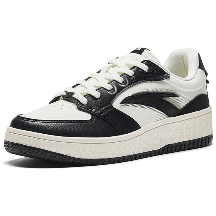 New Anta Anti Slip Wear Resistant Low Top Skateboard Shoes Women's Black White 922338088-5