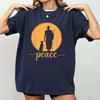 Vintage Monniken met Aloka Hond T-shirt Zomer Heren en Dames Los en Ademend T-shirt Top