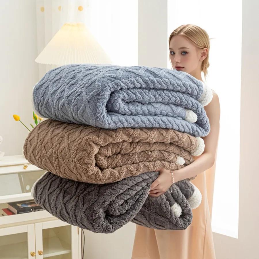 Double Blanket, Artificial Velor, Alpaca, 220x200 Cm