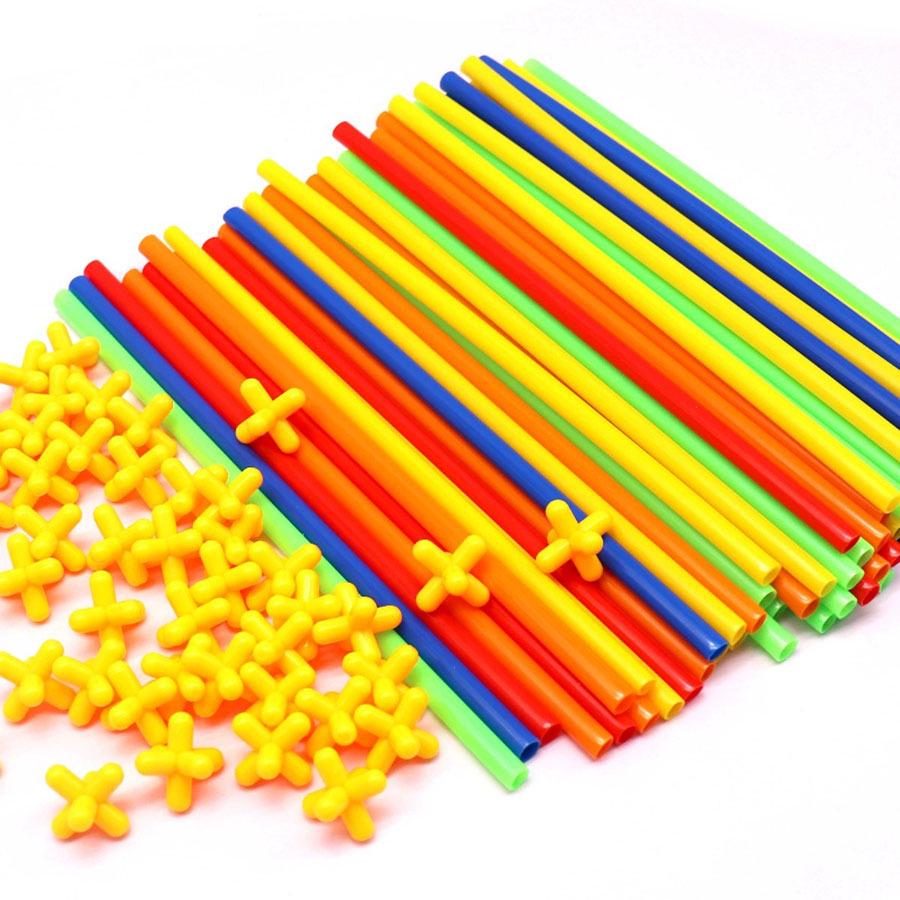 Kids' Soft Straw Construction Puzzle Toy for Early Education