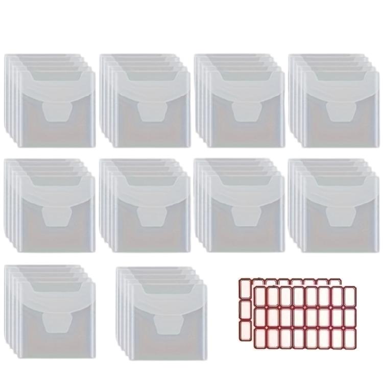 

50 Pcs Clear Die Storage Bag Cutting Dies Stencil Organizers Plastic Envelopes Pockets for Scrapbooking