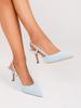 Spitz zulaufende, rückenfreie Stilettosandalen - Elegante, bequeme High Heels