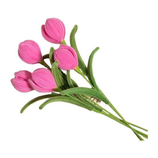 

Yousheng Twisting Stick Tulip Wool Flowers Never Wither Floral Arrangement Long-Lasting Keepsake Flower for Home рожевий червоний колір
