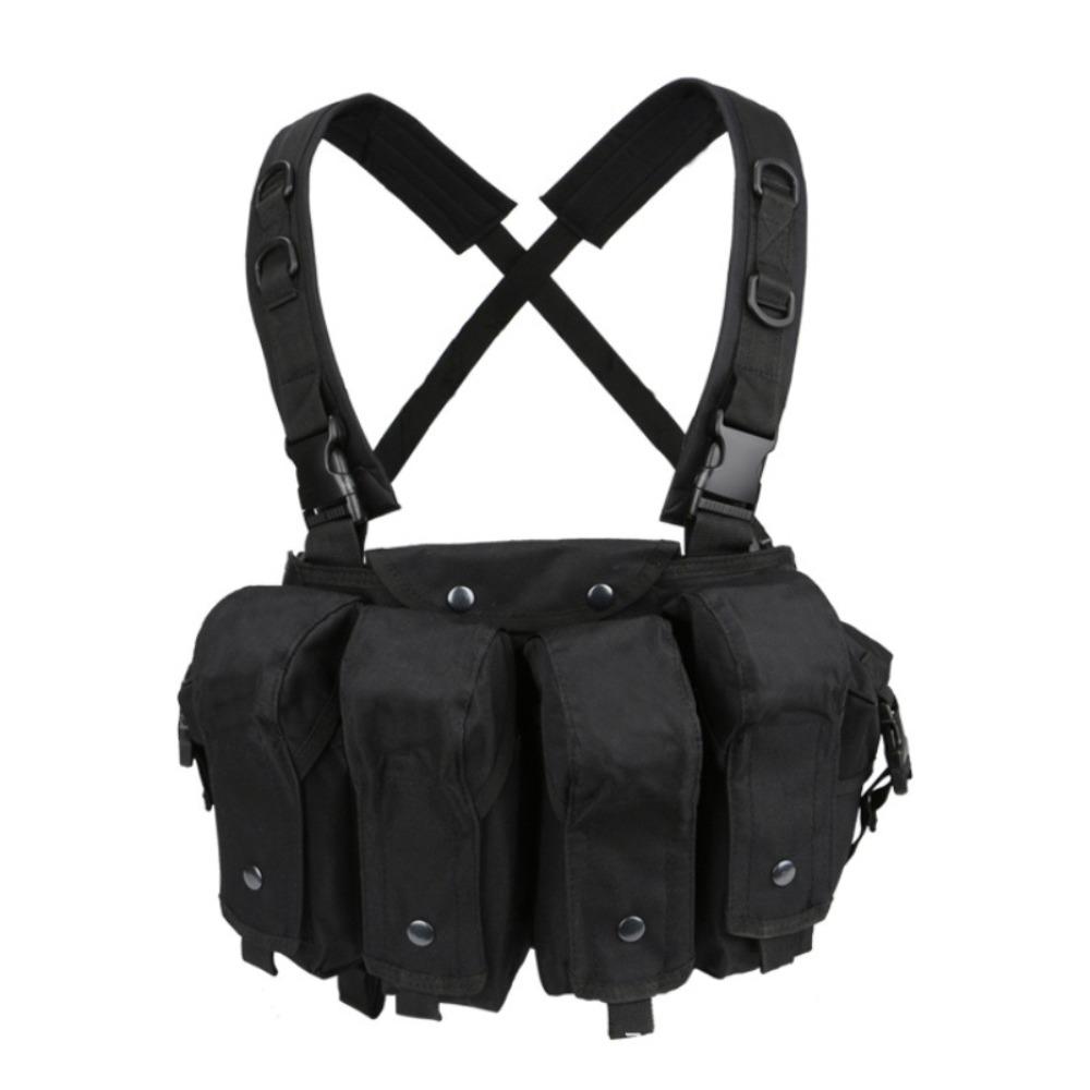 Large Capacity Climbing Chest Pocket 6-pockets Travel Storage Vest Bag Outdoor Vest Bag Hiking