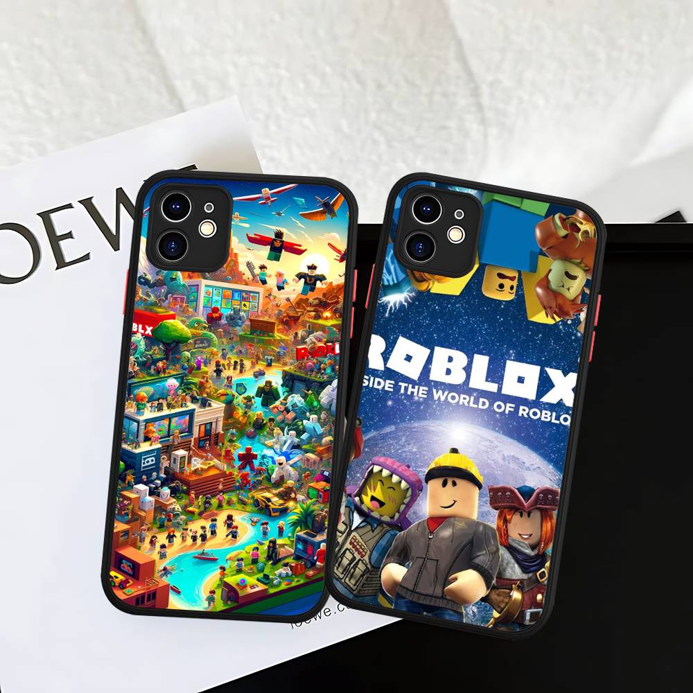 Popular Game R-Roblox Phone Case For IPhone 16 Pro Max 15 14 13 12 11 XS MAX X Plus Candy Color Matte TPU Phone Cover