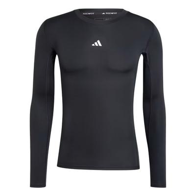 Techfit Kompressions-Trainings-Langarmshirt Schwarz Herren Streetwear JE6702