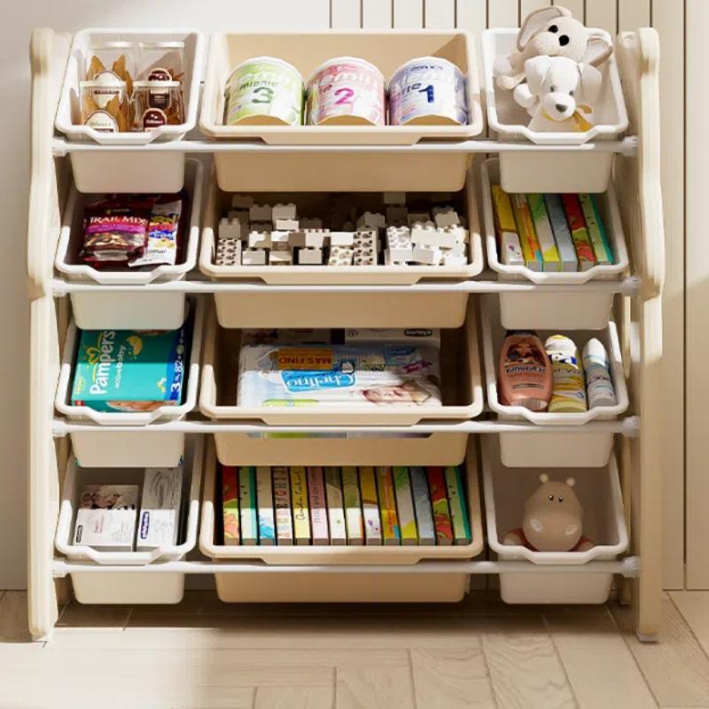 Children's Toy Storage Rack Baby Storage Rack Locker Multi-Layer Home Finishing Shelf Floor Standing Owl Storage Rack Cartoon