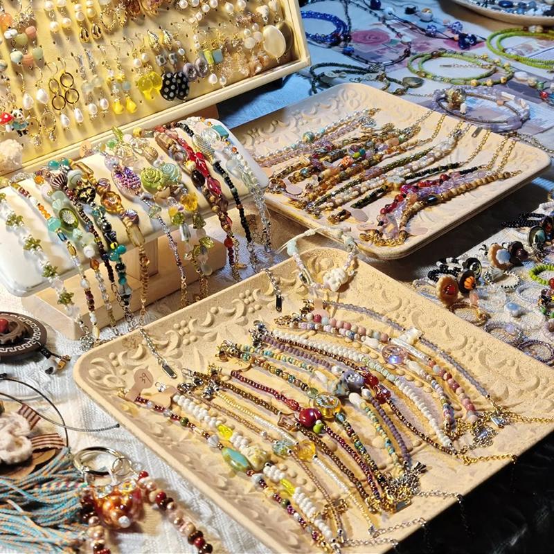 1PC Photo Prop Tray Elegant Vintage European-Style Retro Tray Shatterproof Jewelry Wood Tray Table Centerpiece