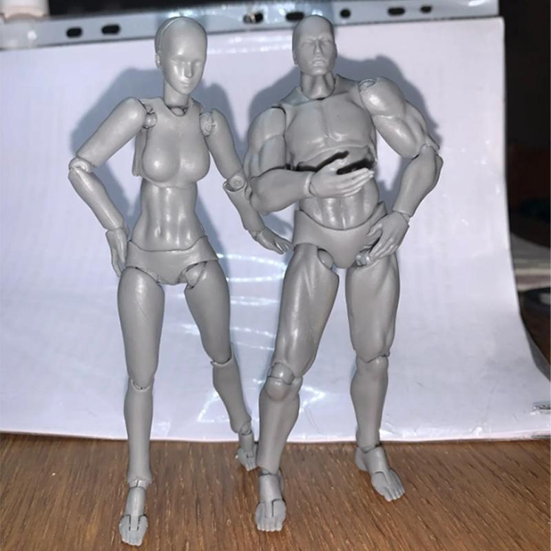 1PC Art Painting Anime Sketch Draw Male Female Artist Figure Female Body Movable Action Model Draw Mannequin Toy Birthday Gifts
