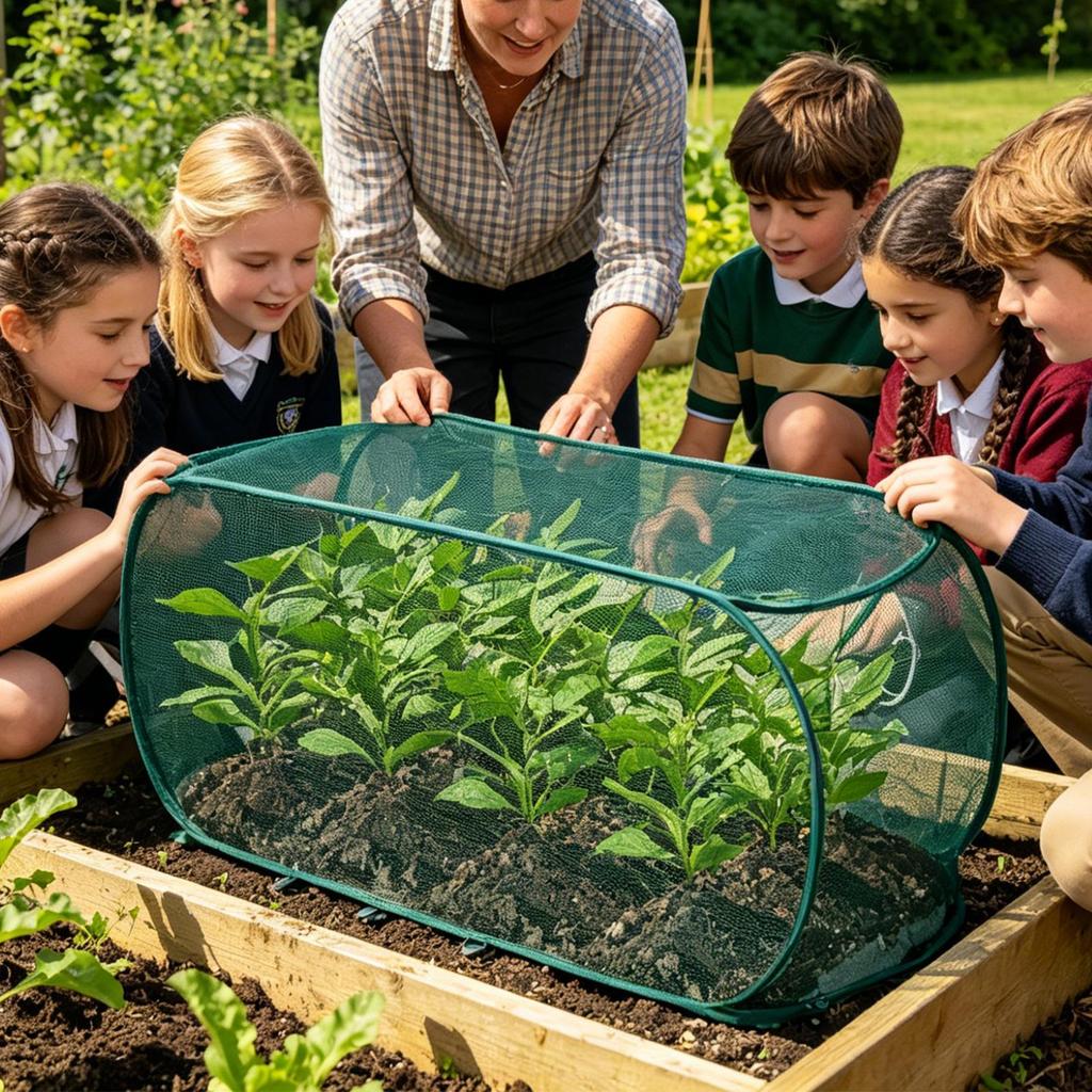 Foldable Plant Protection Netting Bird Control with Ground Stakes Mesh Plant Cage Raised Beds Garden Row Covers