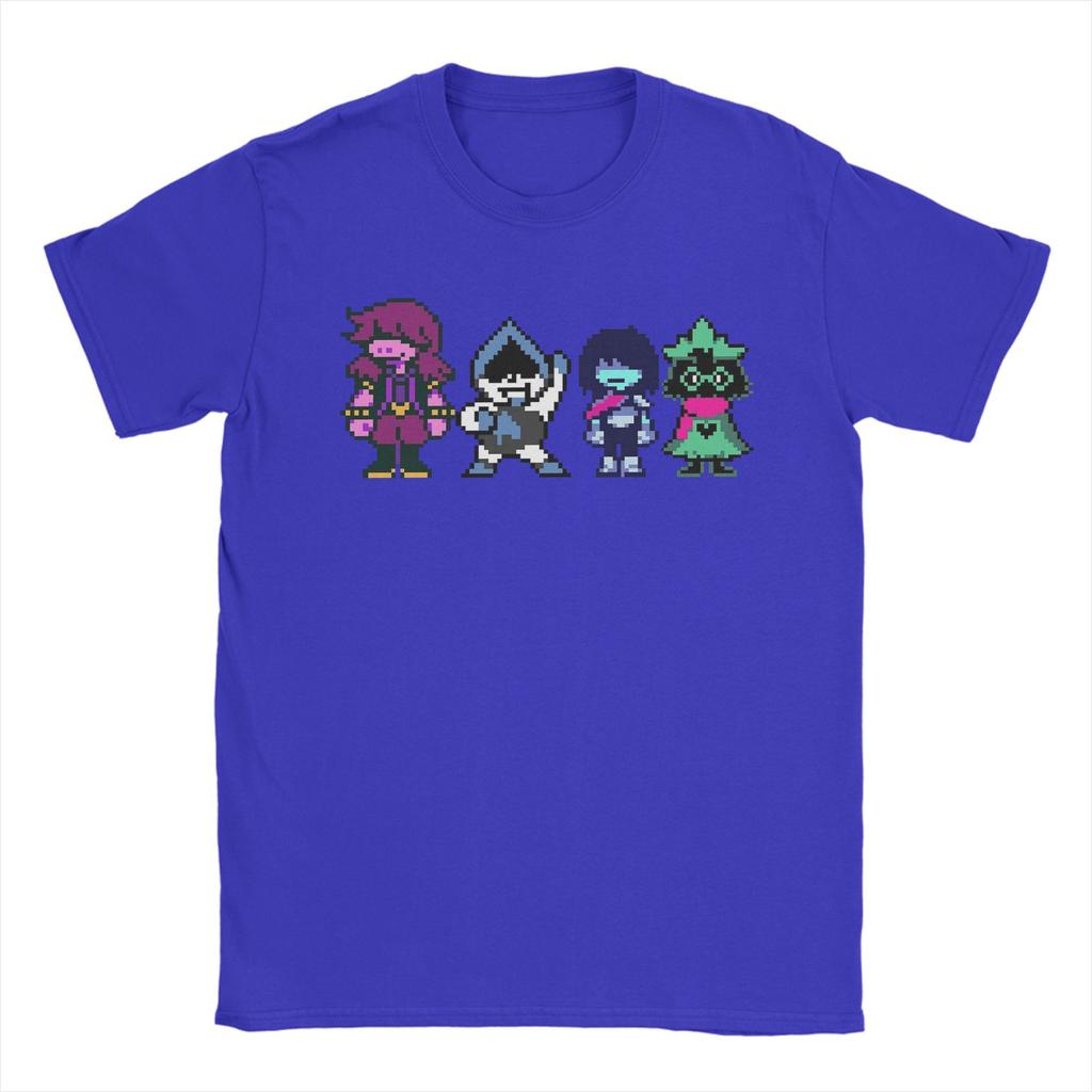 DELTARUNE MAIN CHARACTERS T-Shirt for Men  Vintage Pure Cotton Tees Crew Neck Short Sleeve T Shirts Gift Idea Clothing