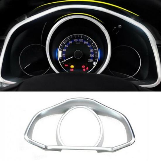 Silver 1X Front Dashboard Frame Cover Trim For Honda Fit Jazz 2014-2019 Car Auto