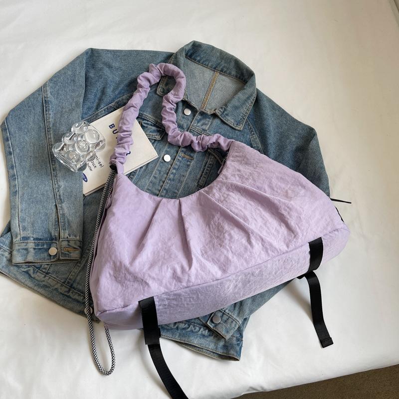 New Large-capacity Bag Women's Fashion Versatile Shoulder Bag Korean Pleated Commuter Dumpling Bag Messenger Bag