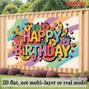 Colorful Birthday Banner, Multicolor Hanging Wall Decor for Party