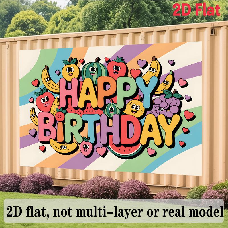 Colorful Birthday Banner, Multicolor Hanging Wall Decor for Party