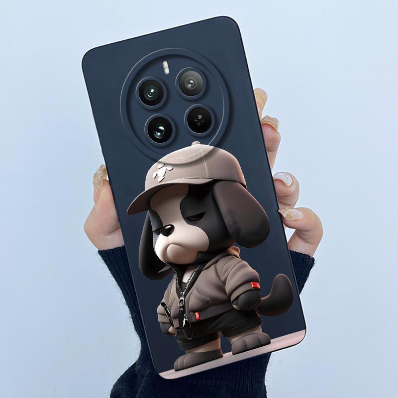 Case For Realme 12 Pro Plus 12 Plus 12X 5G Phone Case Cartoon Pretty Flower Liquid Silicone Soft TPU Protective Cover Shell Capa