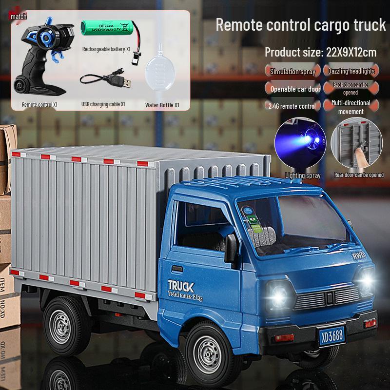 Remote Control Sound & Light Drift Van - Double Door Simulation Toy Car for Kids