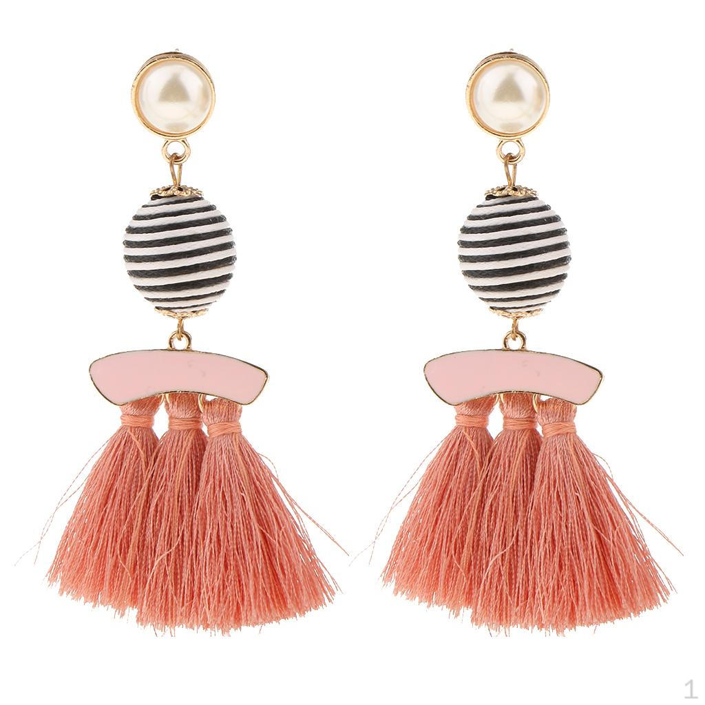 

Ball Pearl Fringed Thread Tassel - , 9x6cm коралловый