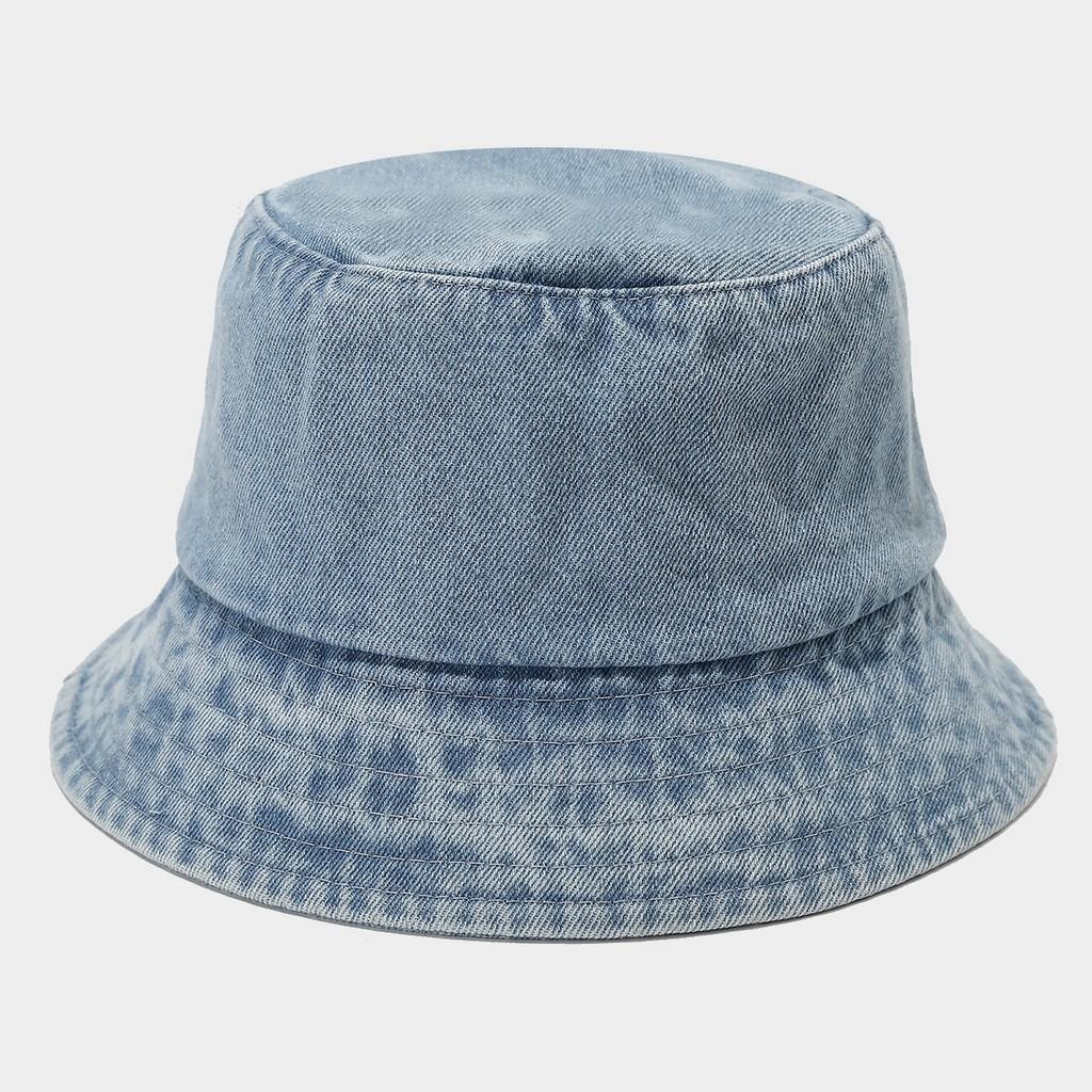 Vintage Denim Fisherman Hat With Wide Brim For Sun Protection And Casual Style