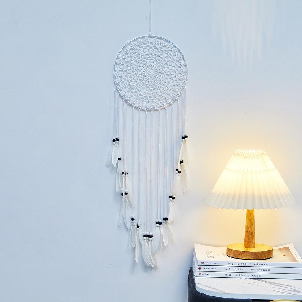 Bohemian Feather Wall Decor - Handcrafted Macrame Hanging for Home, Nursery or Office