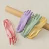 1 Pair Housework Gloves Elastic Textured Cuffs Prevent Water Backflow Cleaning Gloves Grease Removing Gloves