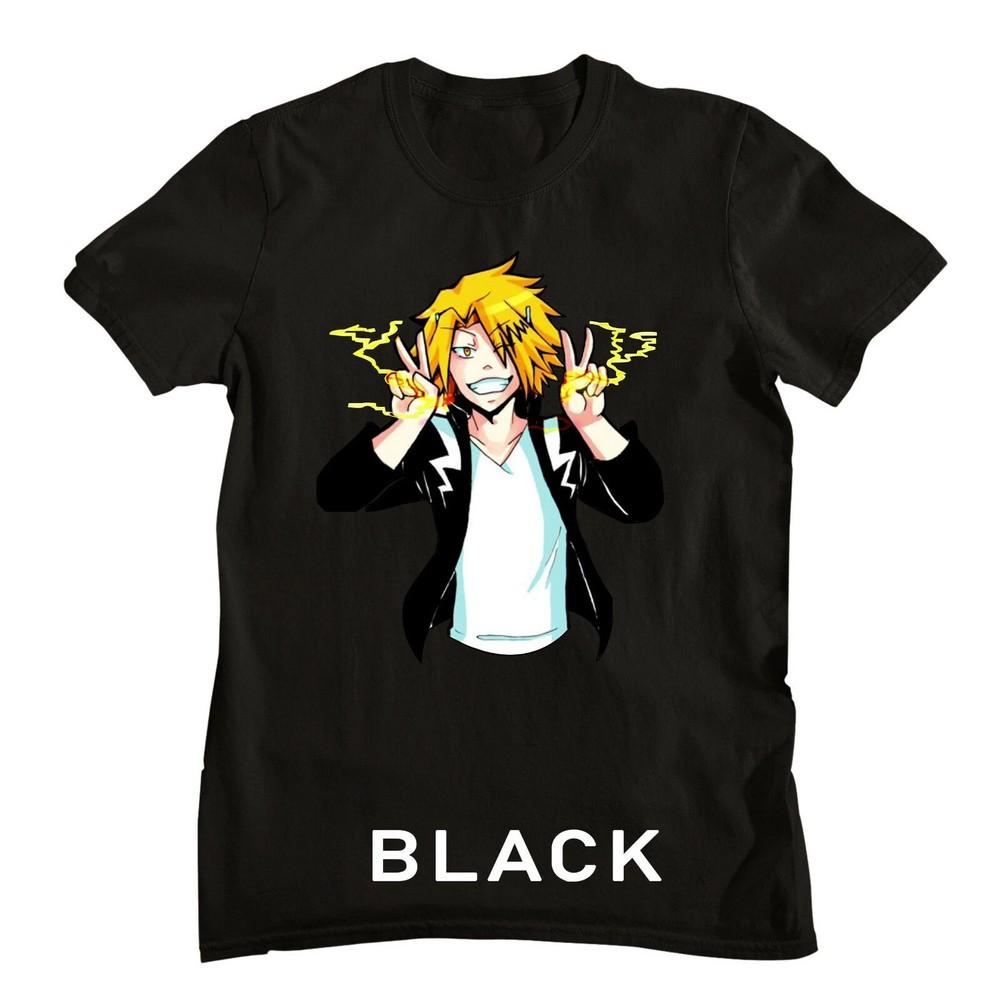 Denki Kaminari My Hero Academia Anime Manga Bnh Art Best Anime  - Black Unisex T-Shirt XL