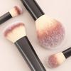 4 Stück/Set Damen Make-up Pinsel Set mit Puderschwamm Loses Puder Rouge Foundation Pinsel Synthetische Borsten Kosmetikpinsel Make-up Schwamm Set