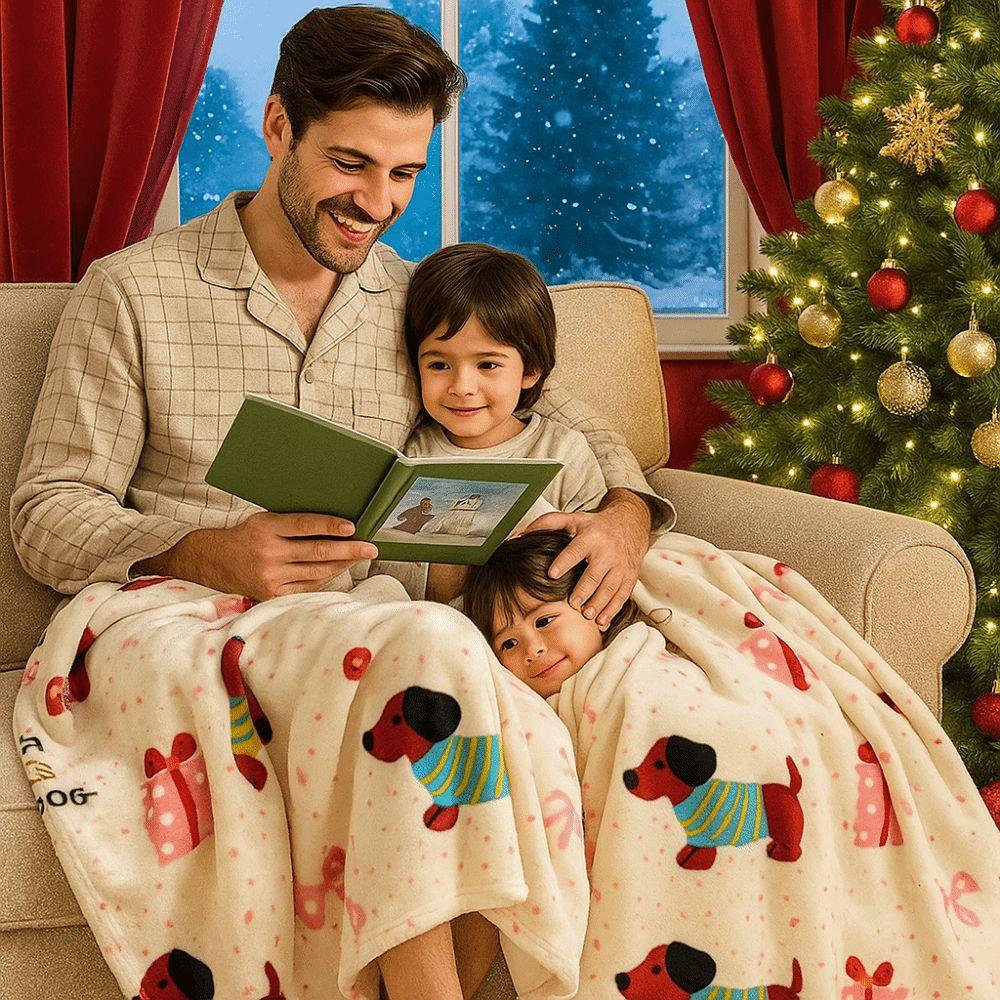 Thickened Christmas Flannel Blanket Fluffy Throw Air Condition Blanket  Happy New Year