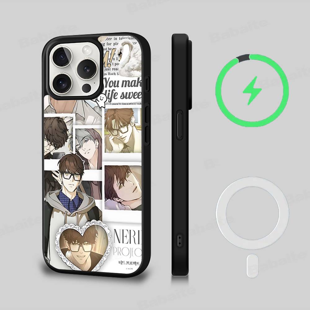 Nerd Project Bl Anime For iPhone 17 Air 16 E 15 14 13 12 11 Pro Max Plus PC Shock TPU Cover For Magsafe Phone Cover