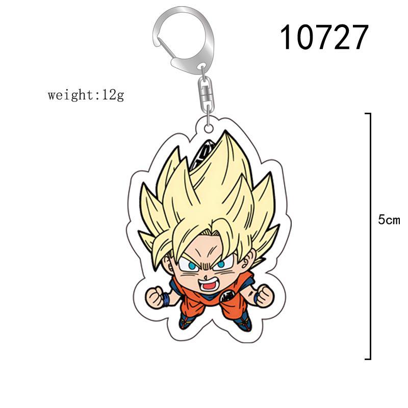 Dragon Ball Goku Acrylic Keychain - Double-Sided Cartoon Pendant Gift