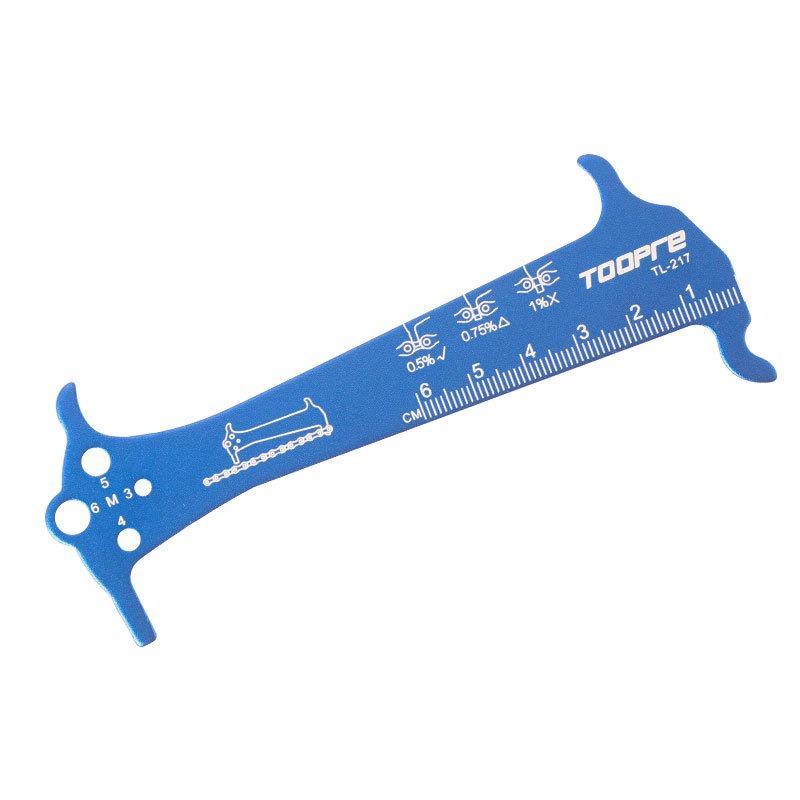 Bicycle Chain Measuring Ruler Mountain Road Bike Chain Wear Detection Tool Tensile Testing Caliper синий