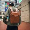 Retro Herrenrucksack mit großer Kapazität aus weichem Leder Studentenrucksack