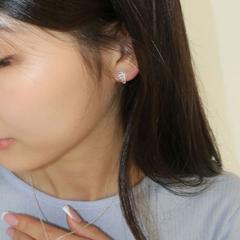 modernlike silver 925 blossom flower necklace