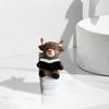1/3 Stück Badezimmer Hochlandrind Figur Baden Lesen Buch Toilettenpapier Hochlandrinder Harz Statue Skulptur Ornament Dekoration