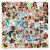 50 100Pcs Kawaii Mixed Disney Anime Princess Stickers Cute Ariel Belle Snow White Cartoon Decal Laptop Phone Luggage Sticker Toy