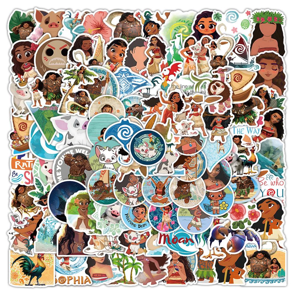 50 100Pcs Kawaii Mixed Disney Anime Princess Stickers Cute Ariel Belle Snow White Cartoon Decal Laptop Phone Luggage Sticker Toy