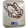 Hot Selling Religious Zircon Natural Wood Beads Handmade Woven Cross Pendant Necklace for Protestant