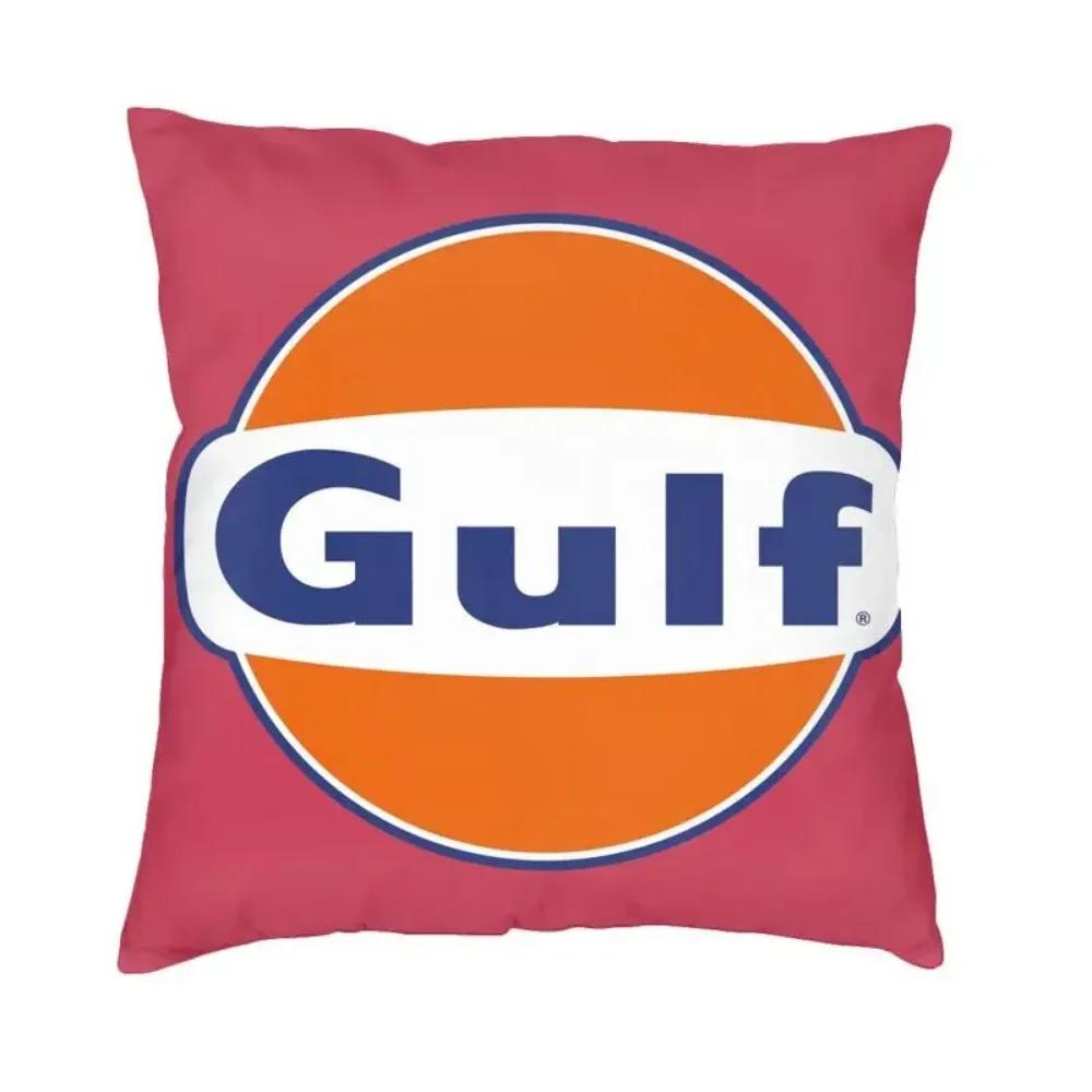 Gulf Racing Logo Cushion Cover Sofa Living Room Square Throw Pillow Cover Chair Cushion 45x45cm 18x18Inch