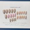 Almond Glitter Line Removable French Manicure Nails