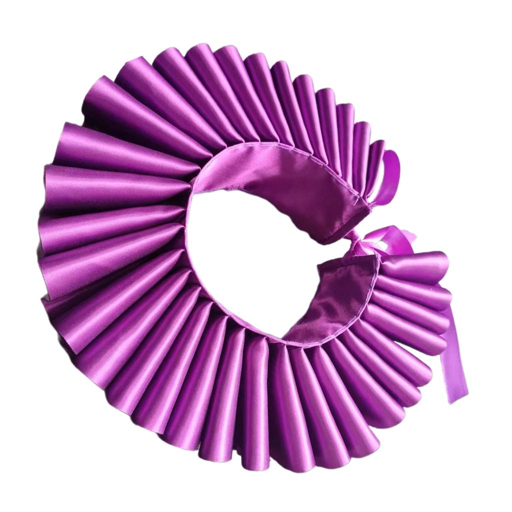 Renaissance Neck Ruff Elizabethan Lace Ruffle Fake Collar Vintage Clown Choker Shawl Detachable Collar Victorian Costume