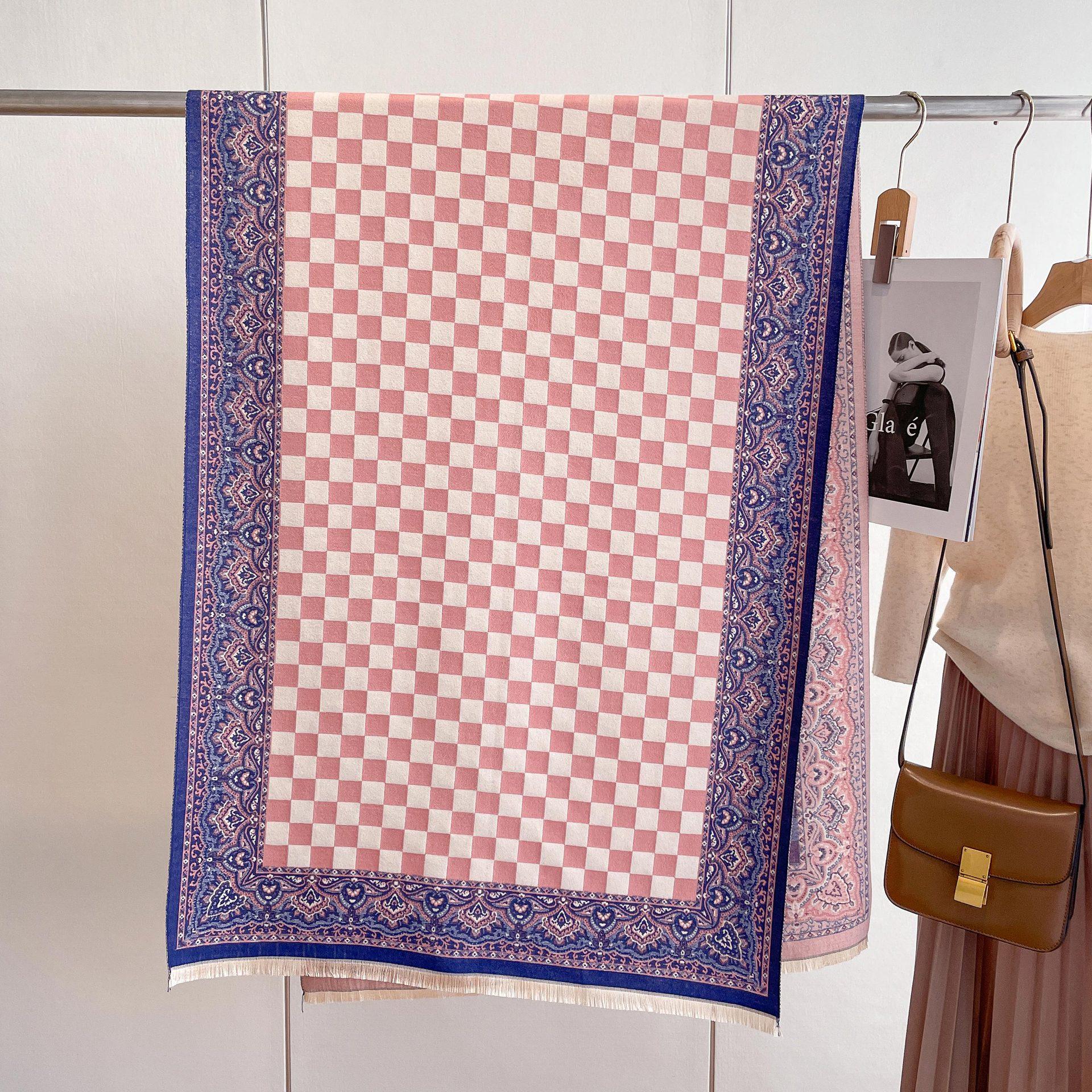 

Имитация Кашемира Клетчатый Шарф Женский Высокий Вкус Британский Стиль Мода Большой Шаль Теплый Толстый Шарф 190*65cm