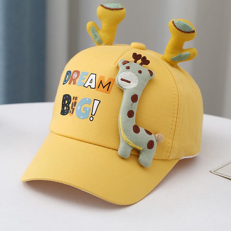 JYL TS DIY Giraffe Kids Cap Mesh Summer Sun Hat Polyester