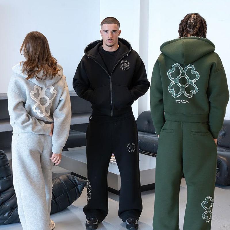 Unisex mikina s kapucí a zipem ve stylu Hip Hop s ležérním potiskem