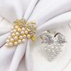 8pcs/lot Pearl Grape Napkin Ring Metal Napkin Button Cloth Napkin Ring Table Desktop Decoration