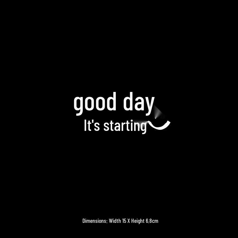 Reflective Cartoon Car Sticker - 'Have a Nice Day' Waterproof Rear Windshield Decal