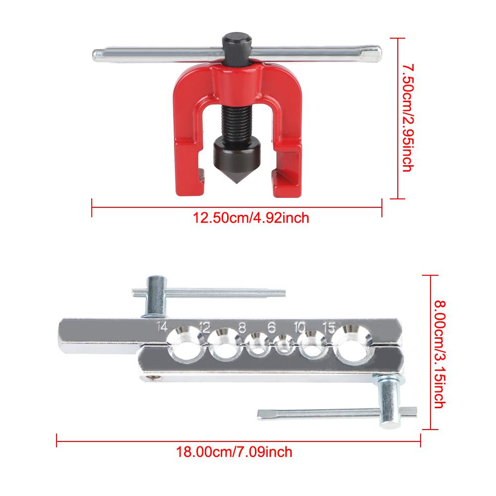 Socket 6-15mm 3/16"-5/8" Flaring Tools For Car Brake Pipe Copper Pipe Enlarger Refrigeration Tube Expander Reamer Garage Tools